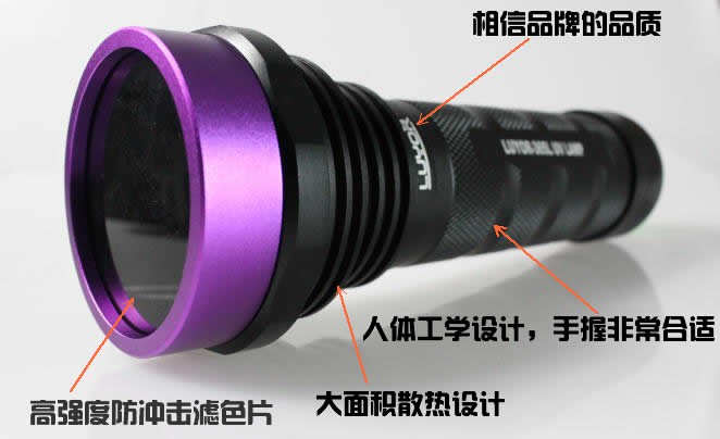 紫外线手电筒LUYOR-365L的设计细节